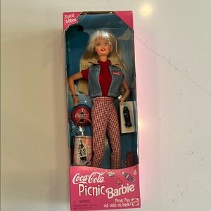 Coca-Cola Picnic Fun Barbie with Red and Blue Outfit